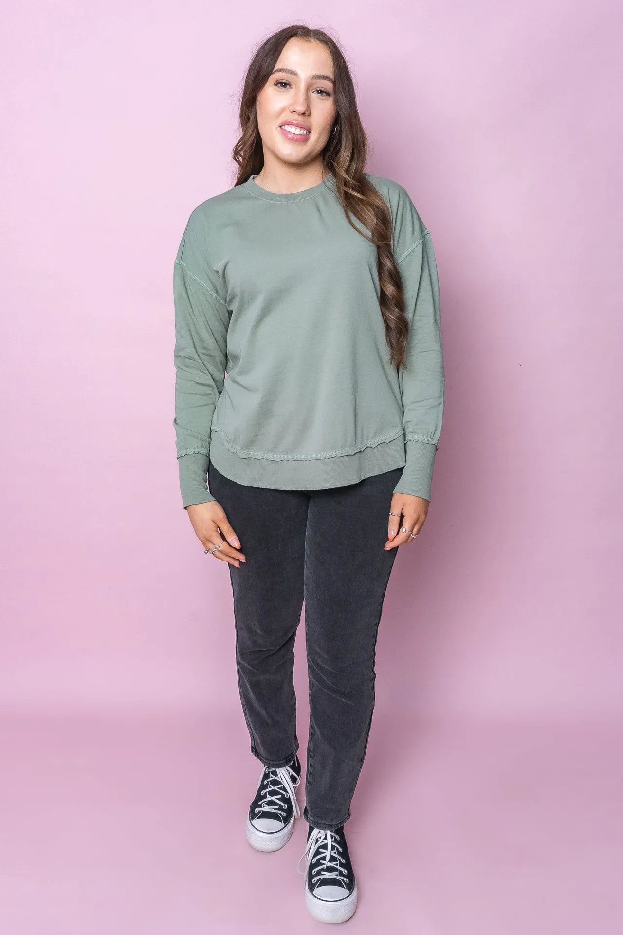 Farrah Long Sleeve Top in Sage - Foxwood sold by Always Alice product image thumbnail 2
