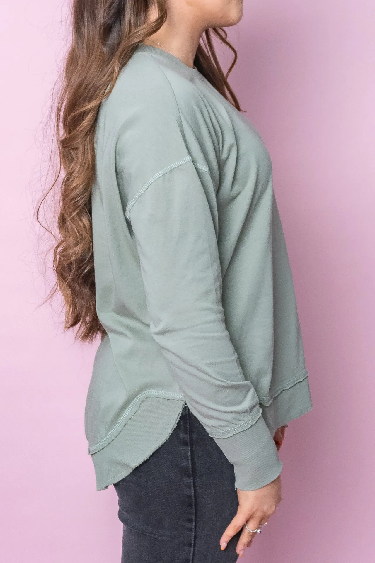Farrah Long Sleeve Top in Sage - Foxwood sold by Always Alice product image thumbnail 4