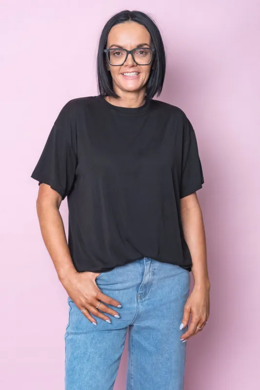 Harper Tee in Black - Silent Theory - Final Sale sold by Always Alice