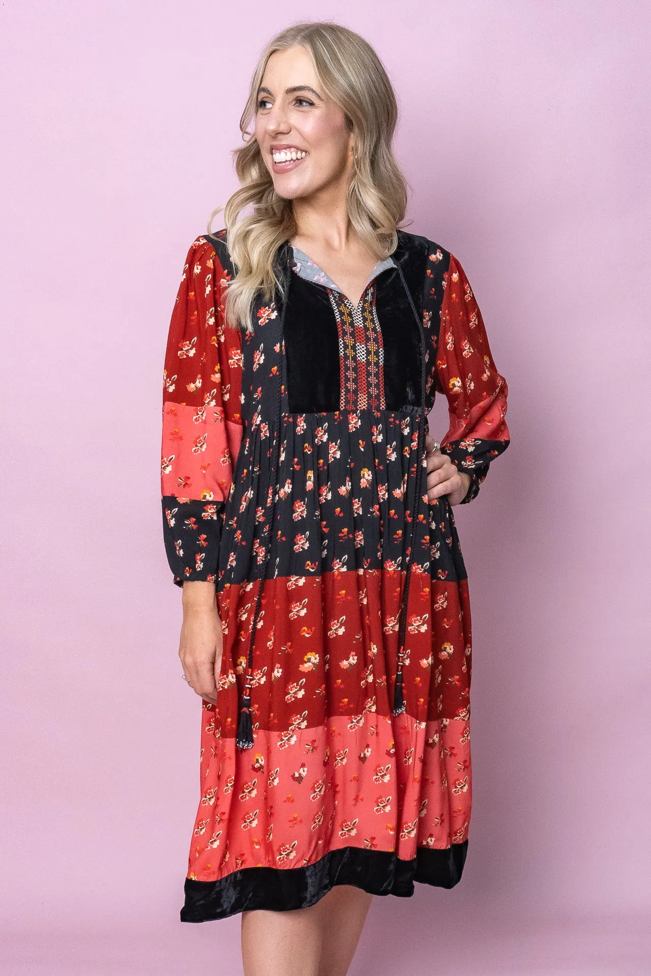 Indra Dress in Red Multi sold by Always Alice product image thumbnail 2