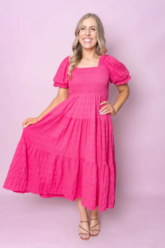 Eloise Dress in Hot Pink sold by Always Alice