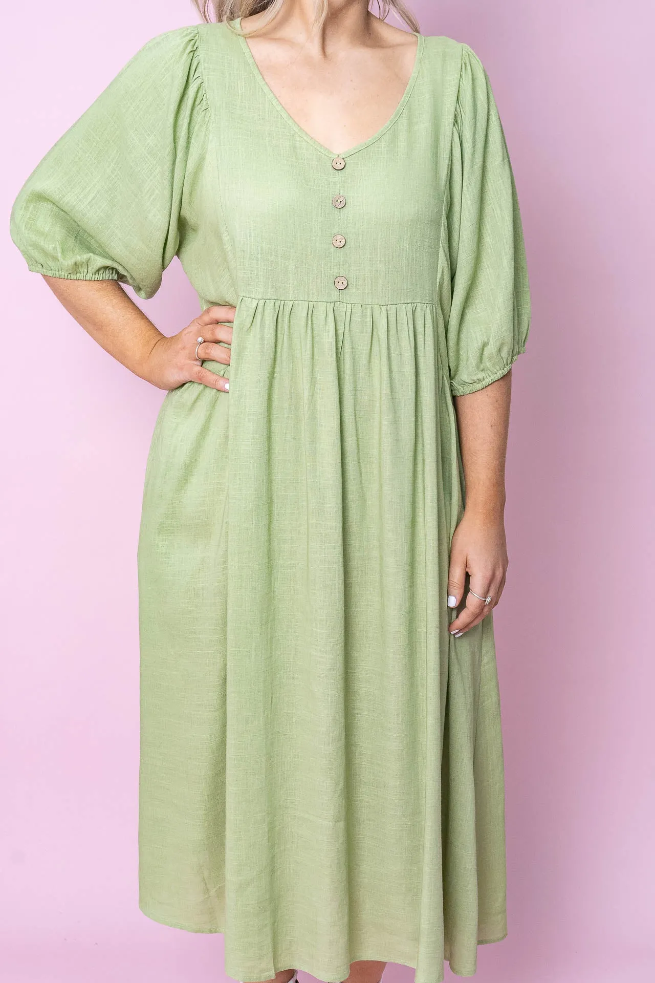 Emery Midi Dress in Sage sold by Always Alice product image thumbnail 4