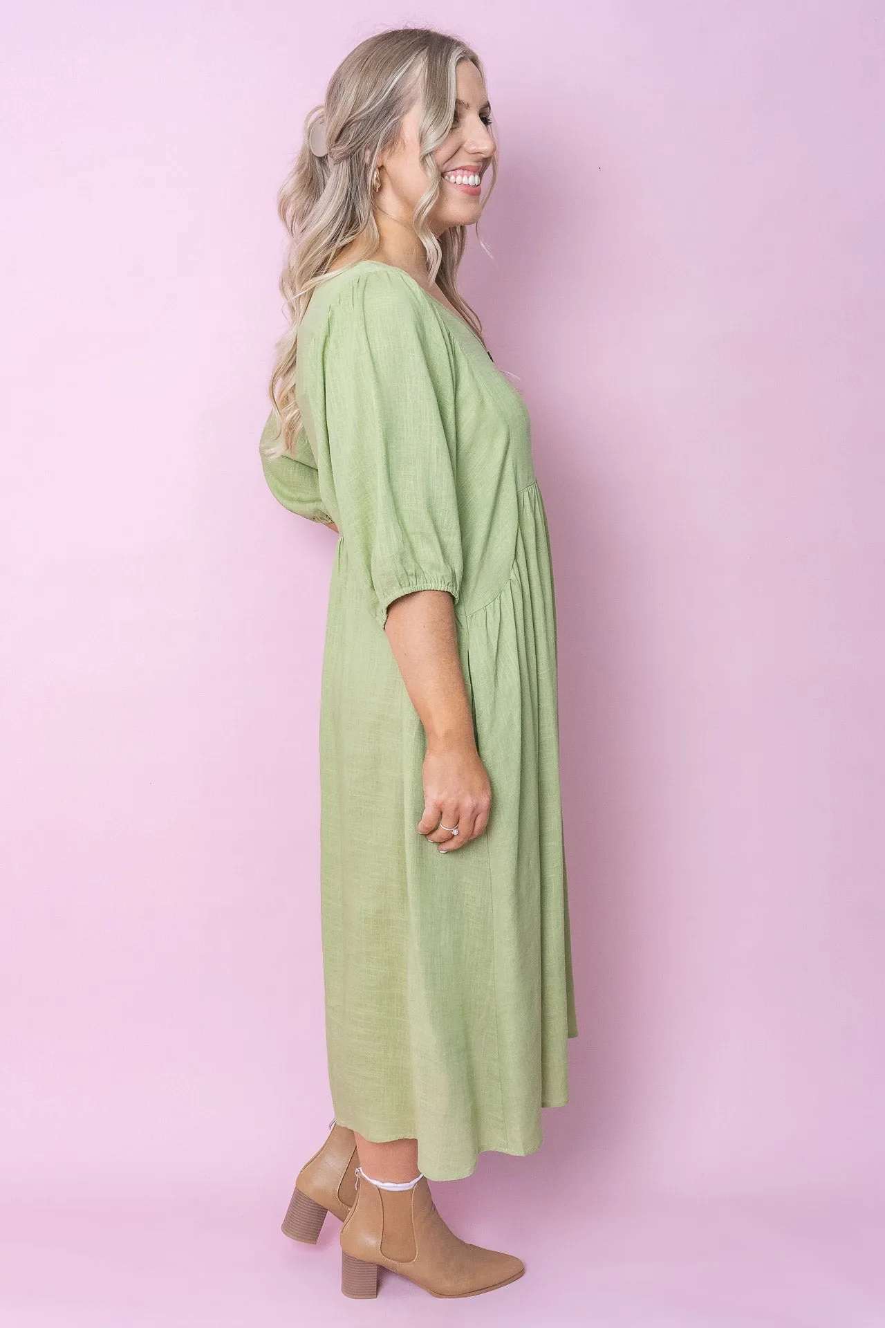 Emery Midi Dress in Sage sold by Always Alice product image thumbnail 5