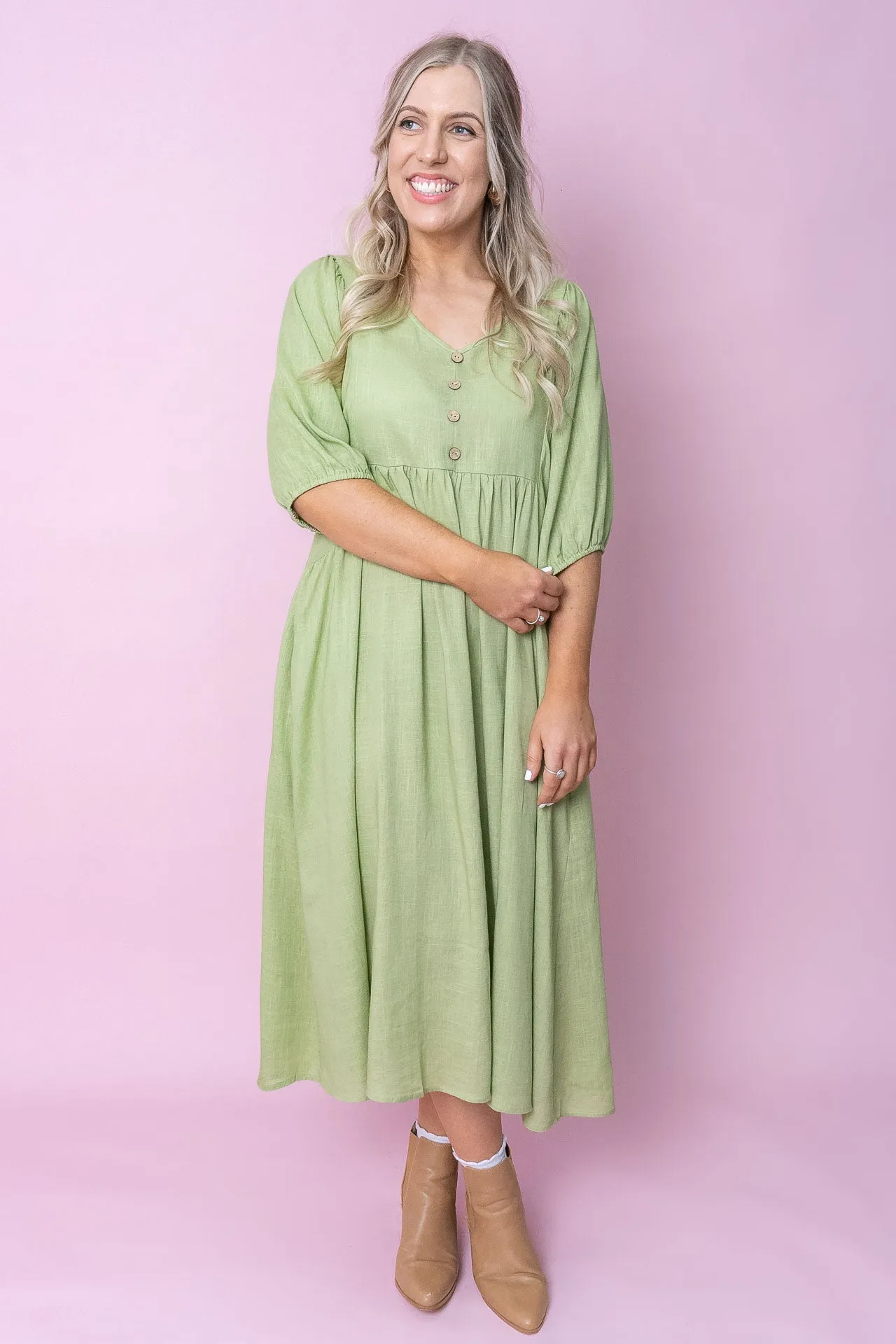 Emery Midi Dress in Sage sold by Always Alice product image thumbnail 2
