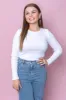 Rib L/S Top in White - Silent Theory sold by Always Alice