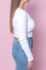 Rib L/S Top in White - Silent Theory sold by Always Alice