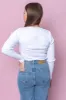 Rib L/S Top in White - Silent Theory sold by Always Alice
