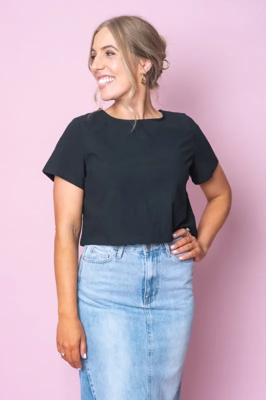 Gisele Top in Black sold by Always Alice