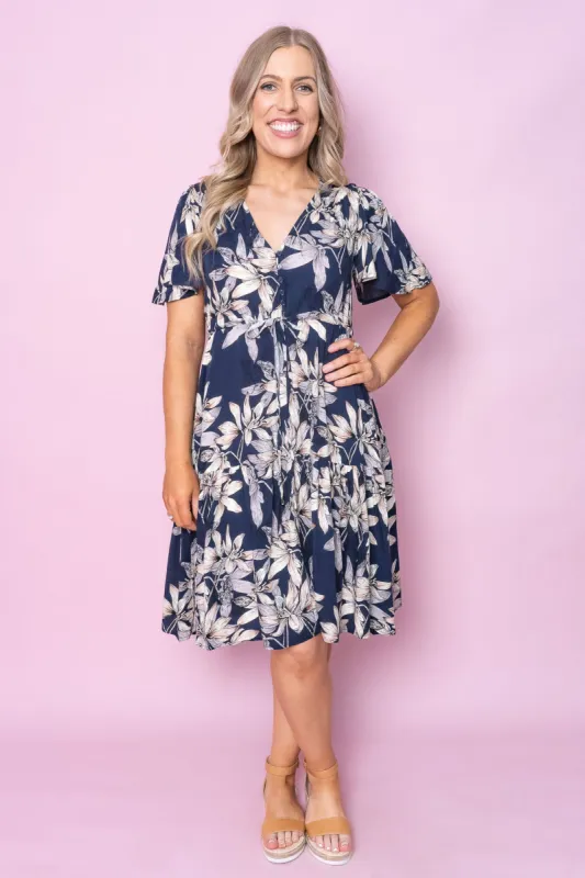 Abigail Dress in Navy sold by Always Alice