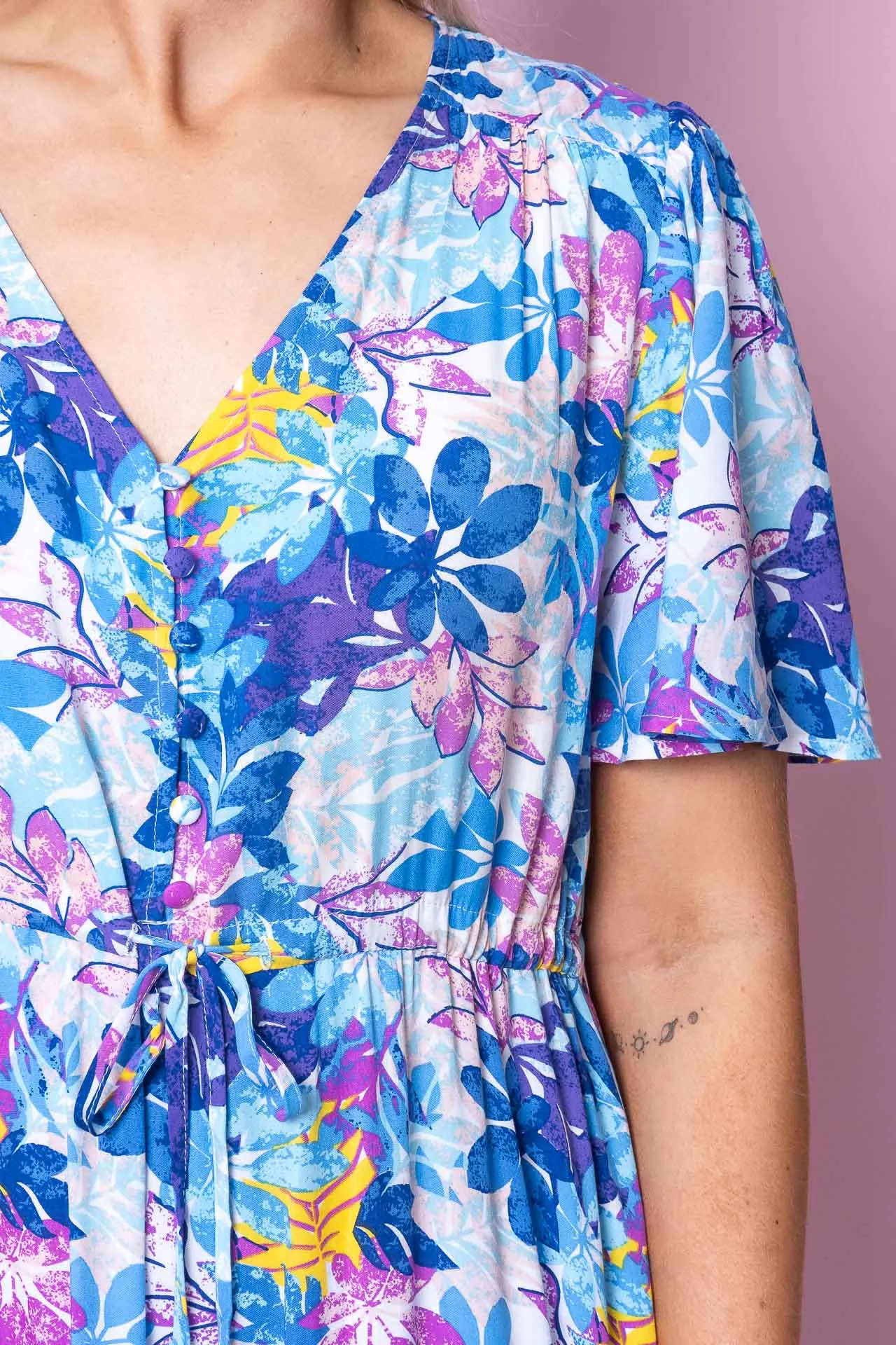 Roxy Dress in Blue Multi sold by Always Alice product image thumbnail 5