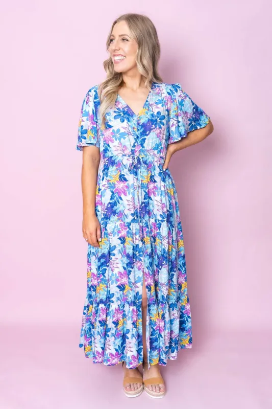Roxy Dress in Blue Multi sold by Always Alice