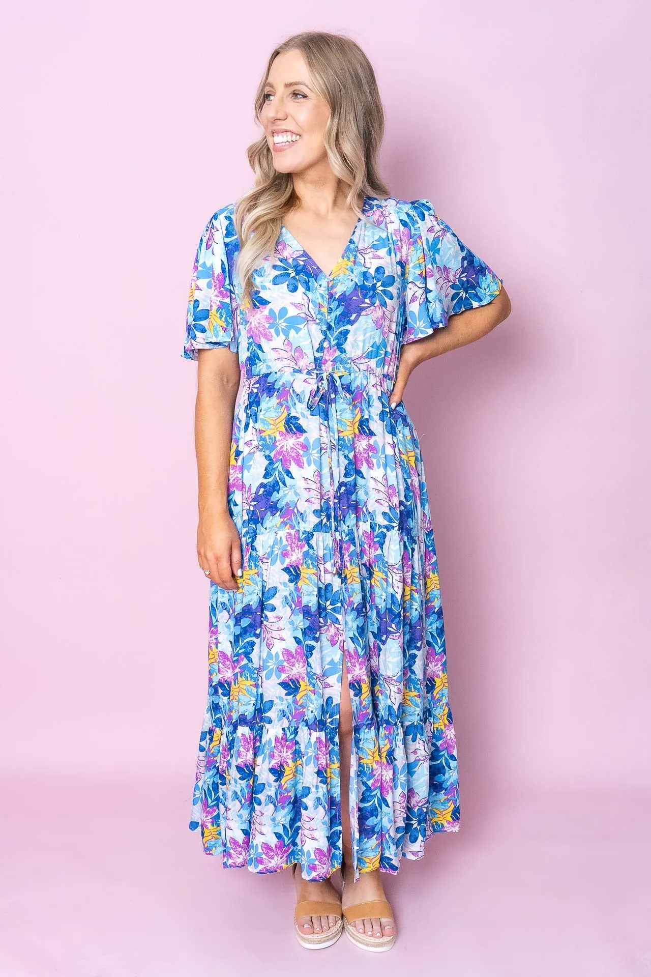 Roxy Dress in Blue Multi sold by Always Alice