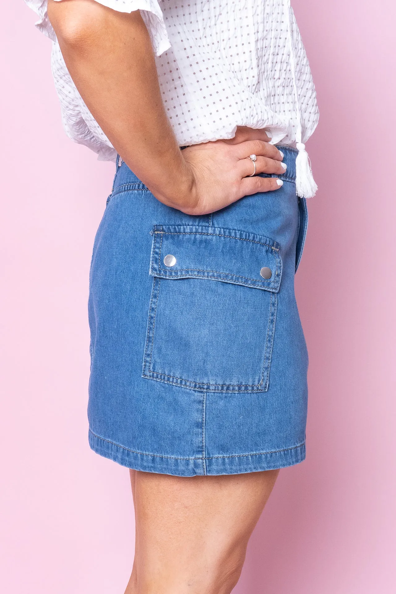 Jules Skirt in Mid Denim sold by Always Alice product image thumbnail 5