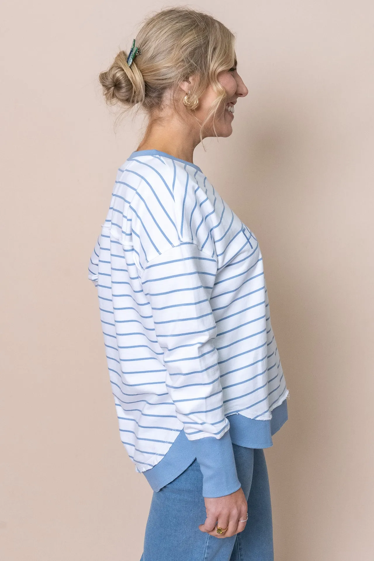 Simplified Stripe Crew in Blue - Foxwood sold by Always Alice product image thumbnail 4