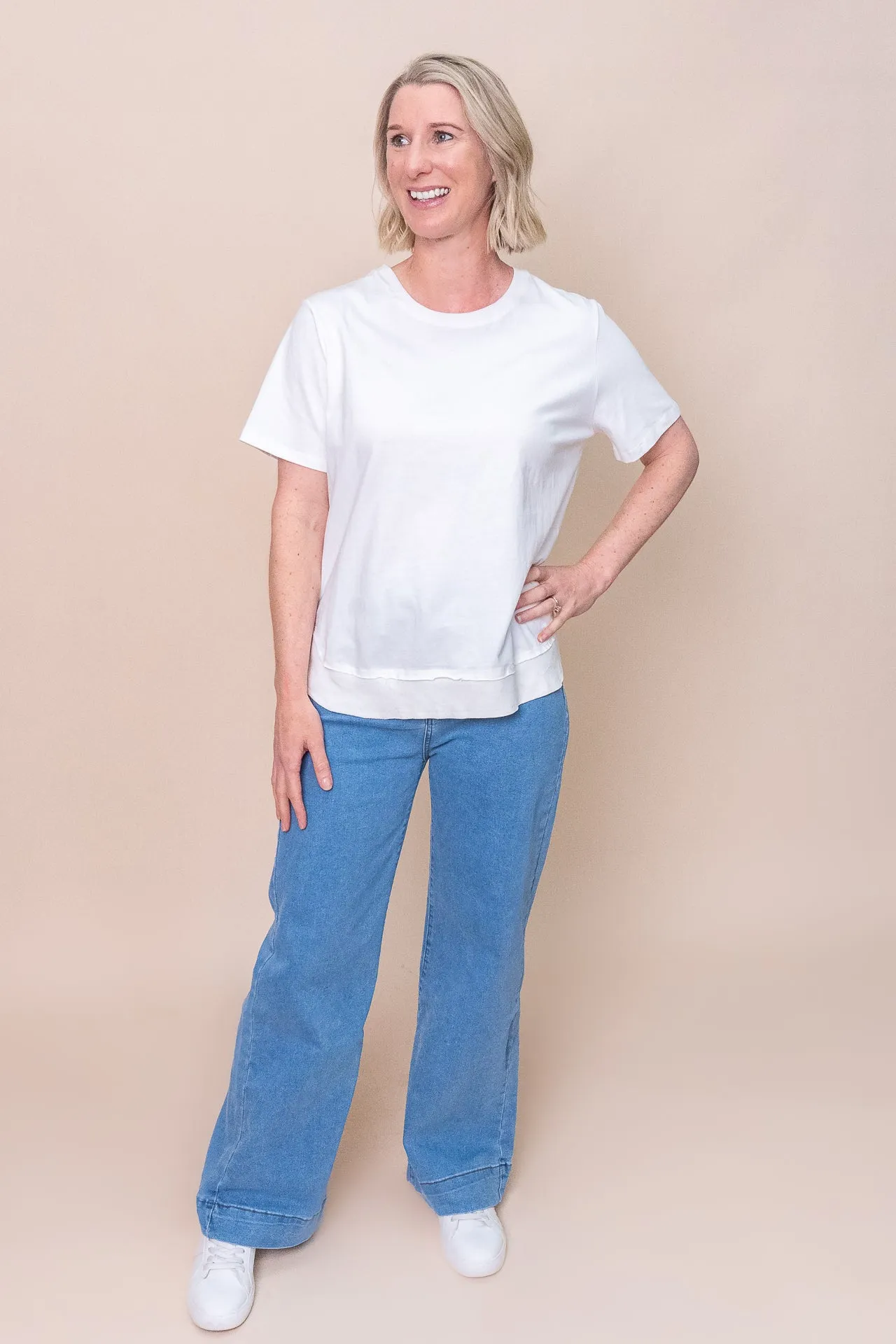 Farrah SS Tee in White - Foxwood sold by Always Alice product image thumbnail 3