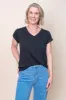 Manly Vee Tee in Black - Foxwood - Final Sale sold by Always Alice