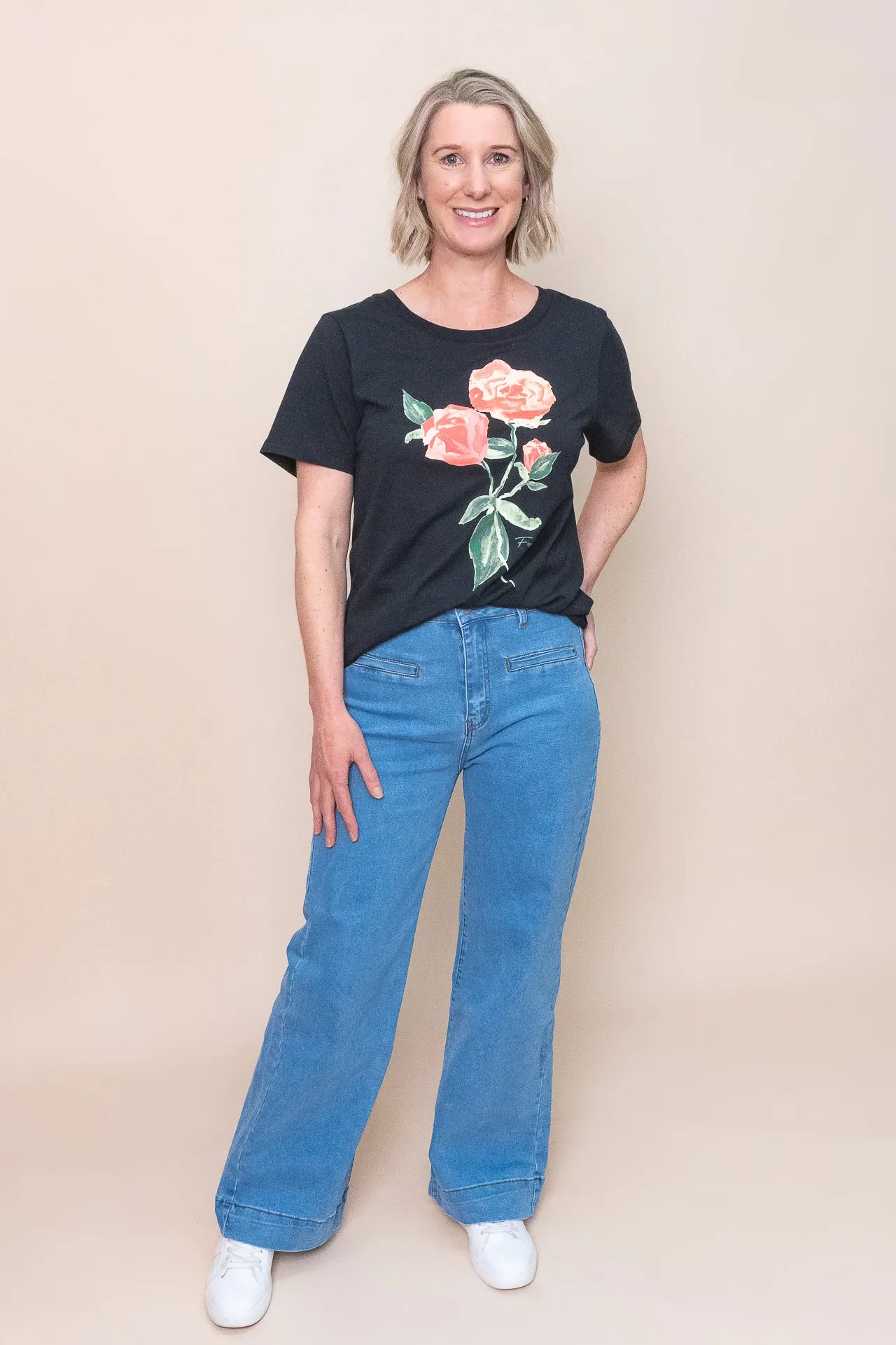Bloom Tee in Washed Black - Foxwood - Final Sale sold by Always Alice product image thumbnail 2
