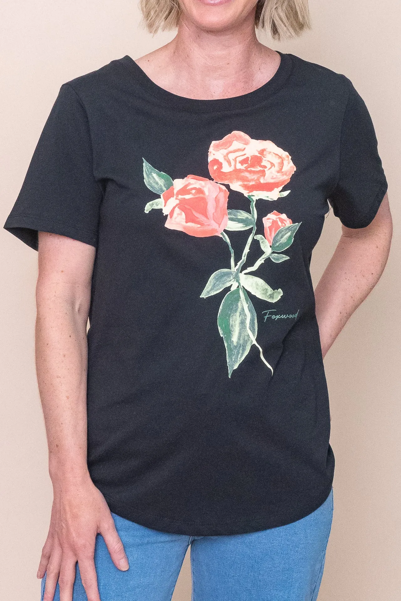 Bloom Tee in Washed Black - Foxwood - Final Sale sold by Always Alice product image thumbnail 3