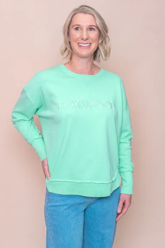 Simplified Crew in Neon Mint - Foxwood made by Foxwood Clothing