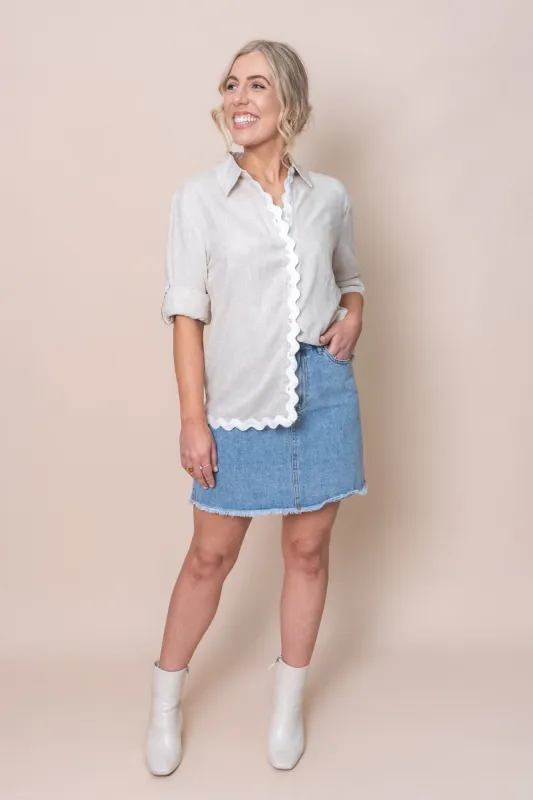 Becci Shirt in Sand - Final Sale sold by Always Alice