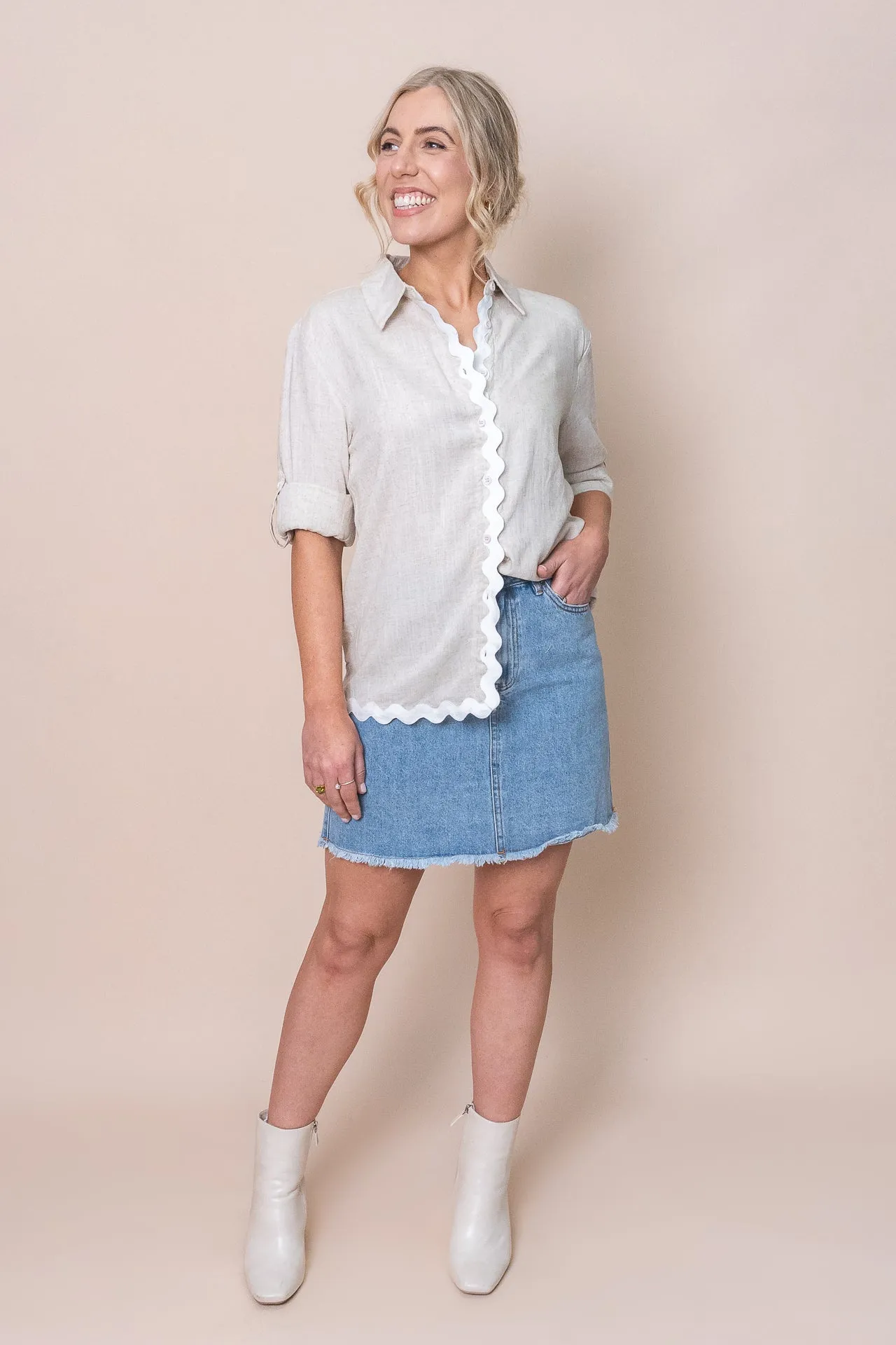 Becci Shirt in Sand - Final Sale sold by Always Alice