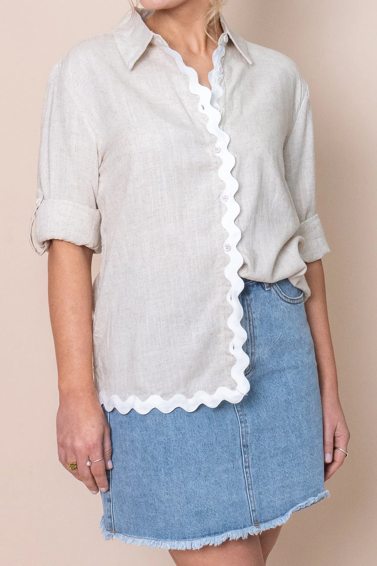 Becci Shirt in Sand - Final Sale sold by Always Alice product image thumbnail 4