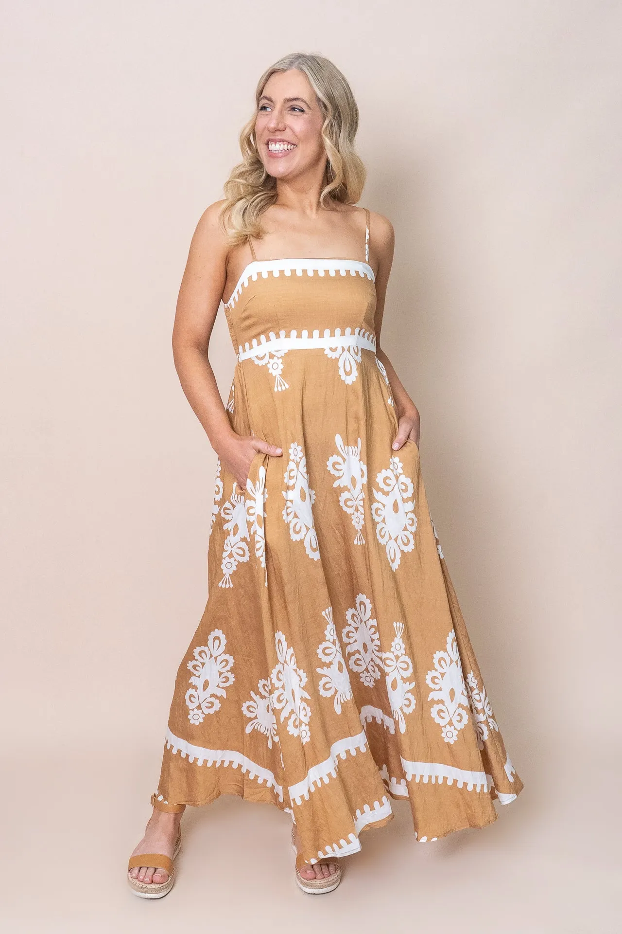Lucy Maxi Dress in Tan sold by Always Alice product image thumbnail 2