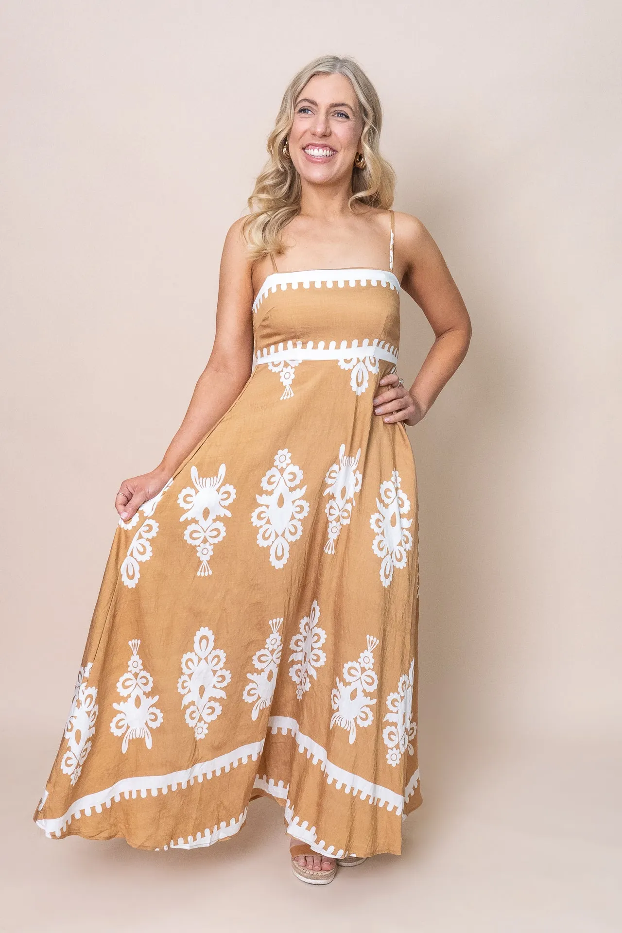 Lucy Maxi Dress in Tan sold by Always Alice product image thumbnail 3
