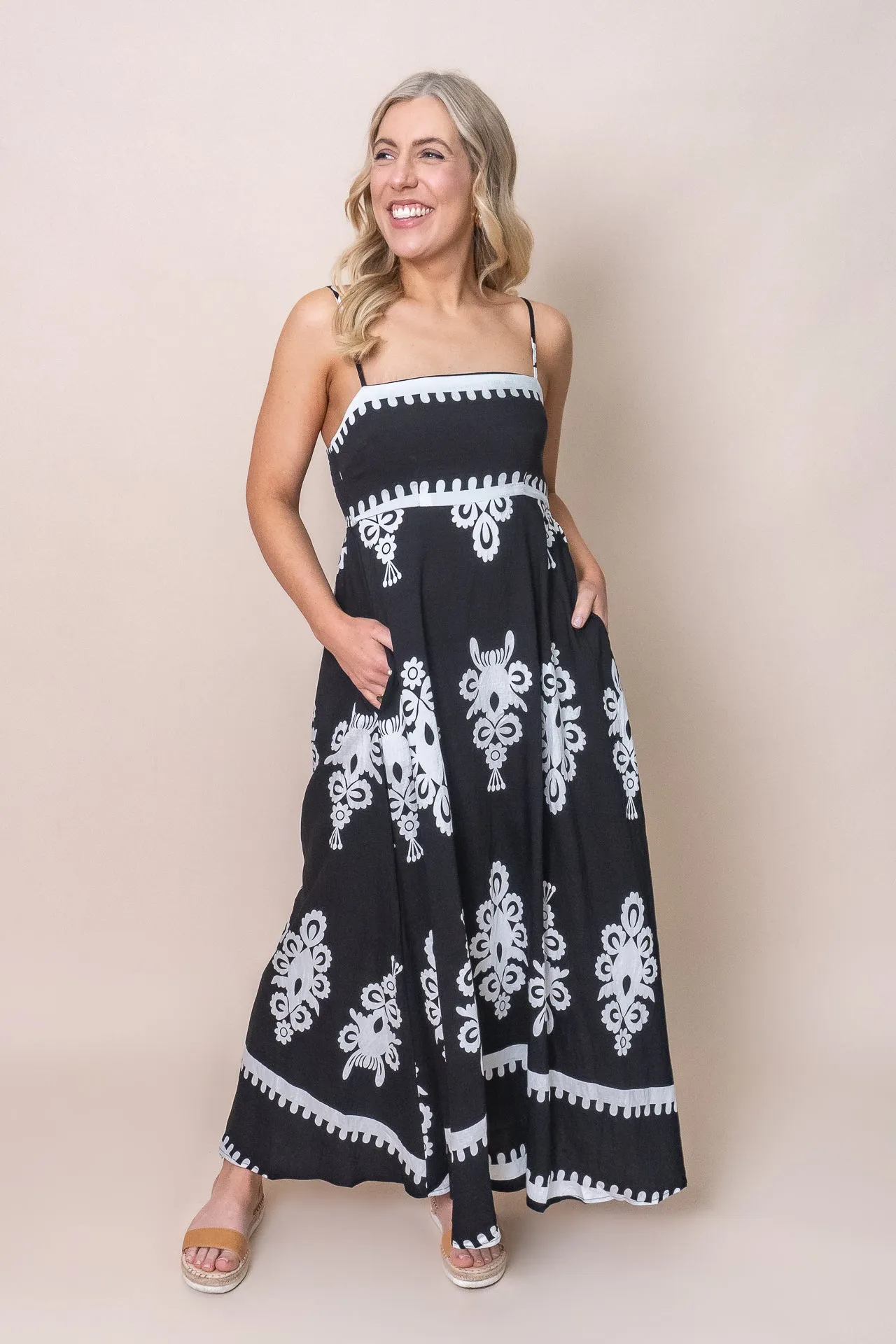 Lucy Maxi Dress in Black sold by Always Alice