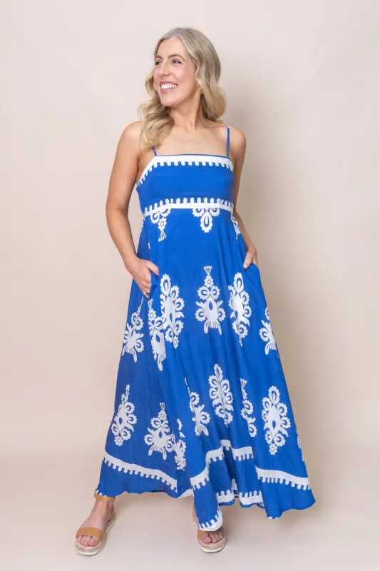 Lucy Maxi Dress in Blue sold by Always Alice