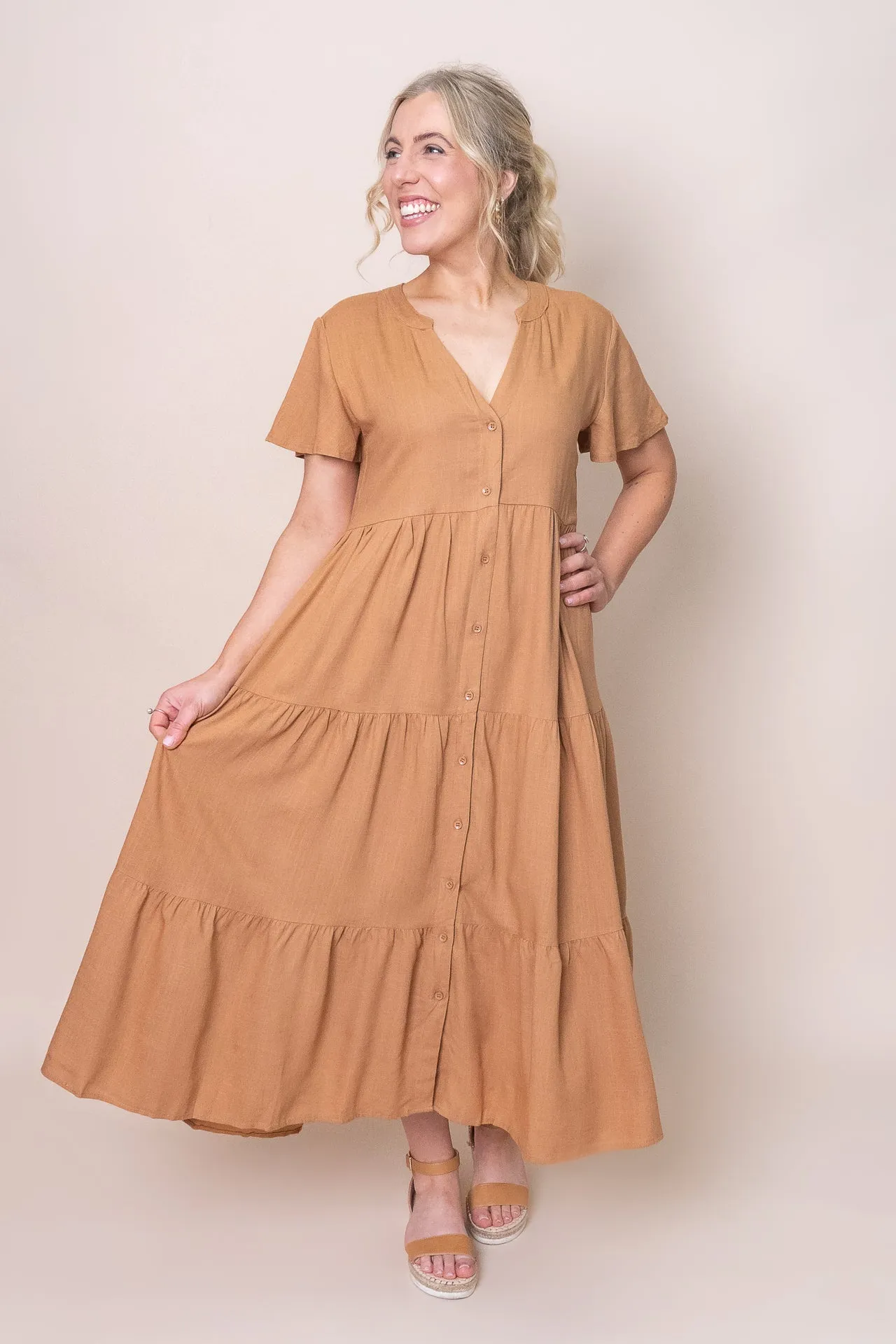 Allanna Dress in Tan - Final Sale sold by Always Alice