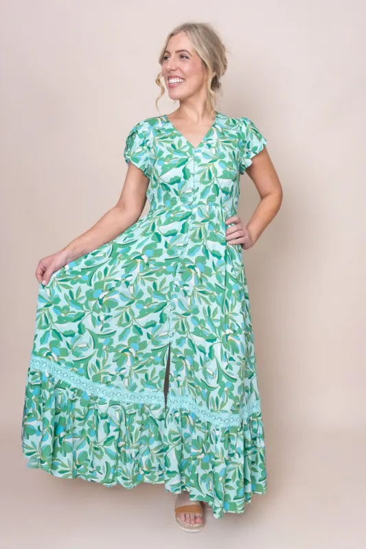 Mabel Dress in Aqua sold by Always Alice