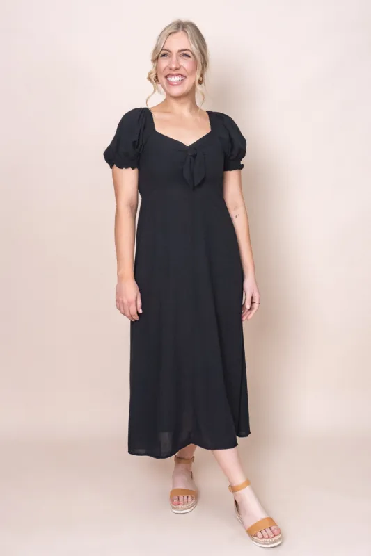 Sienna Midi Dress in Black sold by Always Alice