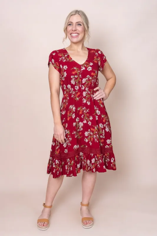 Erin Dress in Wine - Final Sale sold by Always Alice