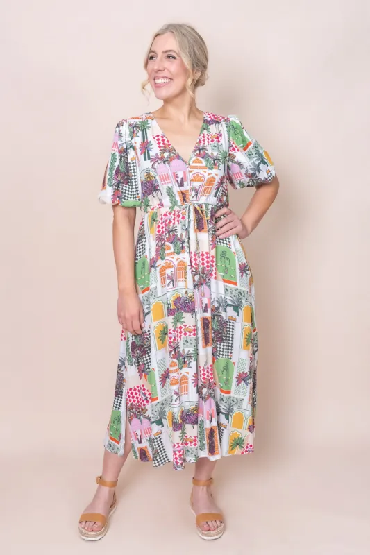 Anika Dress in White Multi - Final Sale sold by Always Alice