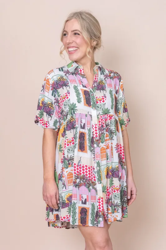 Jive Dress in White Multi - Final Sale sold by Always Alice