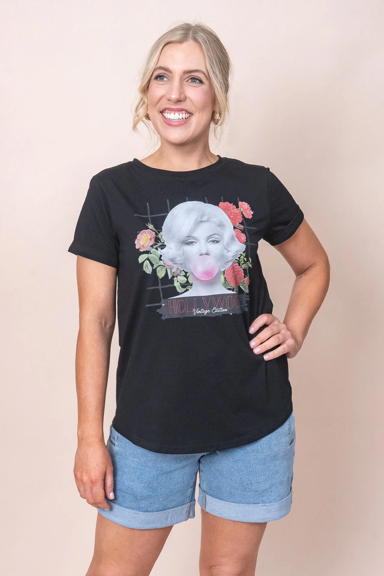 Pop Tee in Black - Final Sale sold by Always Alice