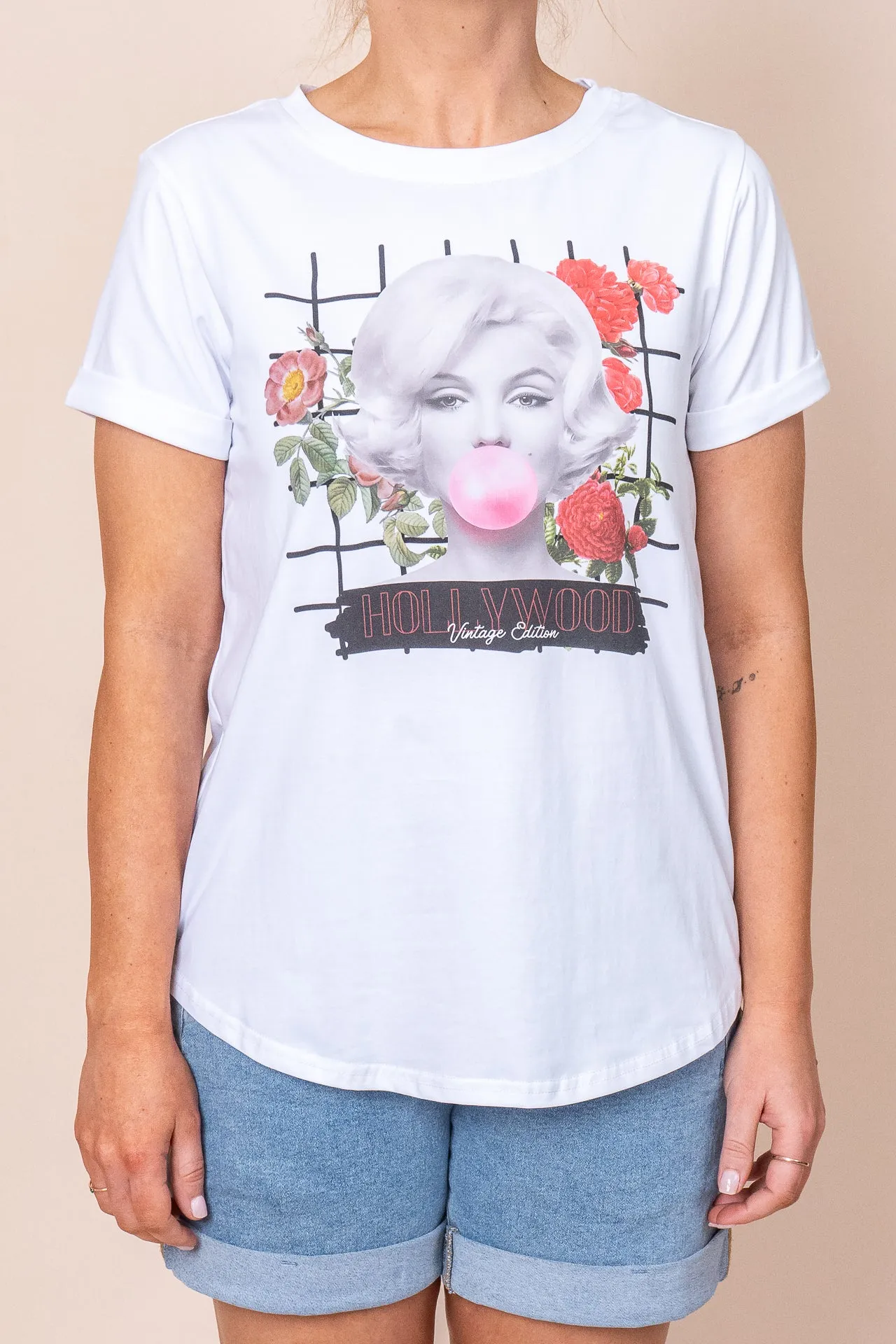 Pop Tee in White - Final Sale sold by Always Alice product image thumbnail 2