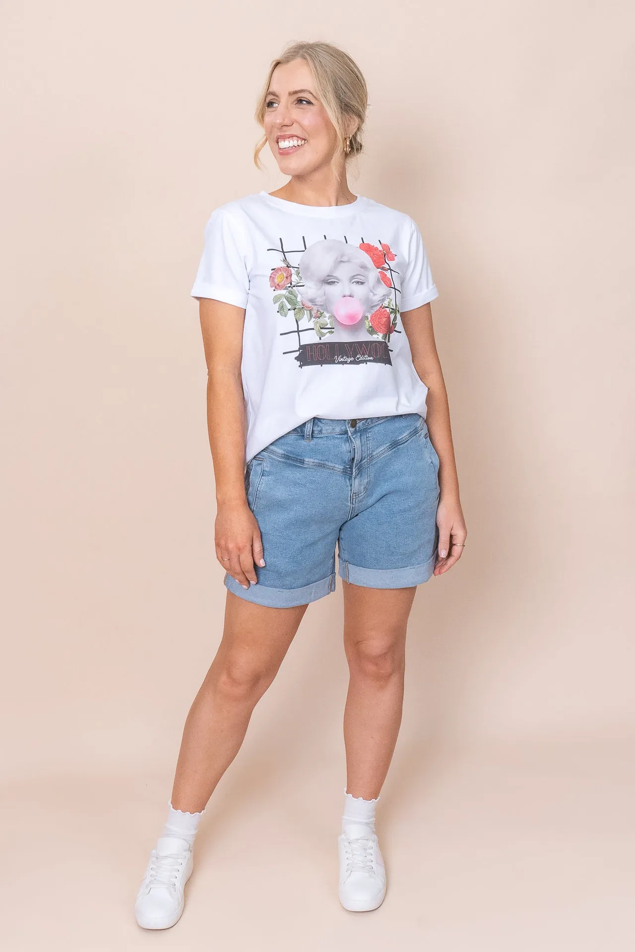 Pop Tee in White - Final Sale sold by Always Alice product image thumbnail 3