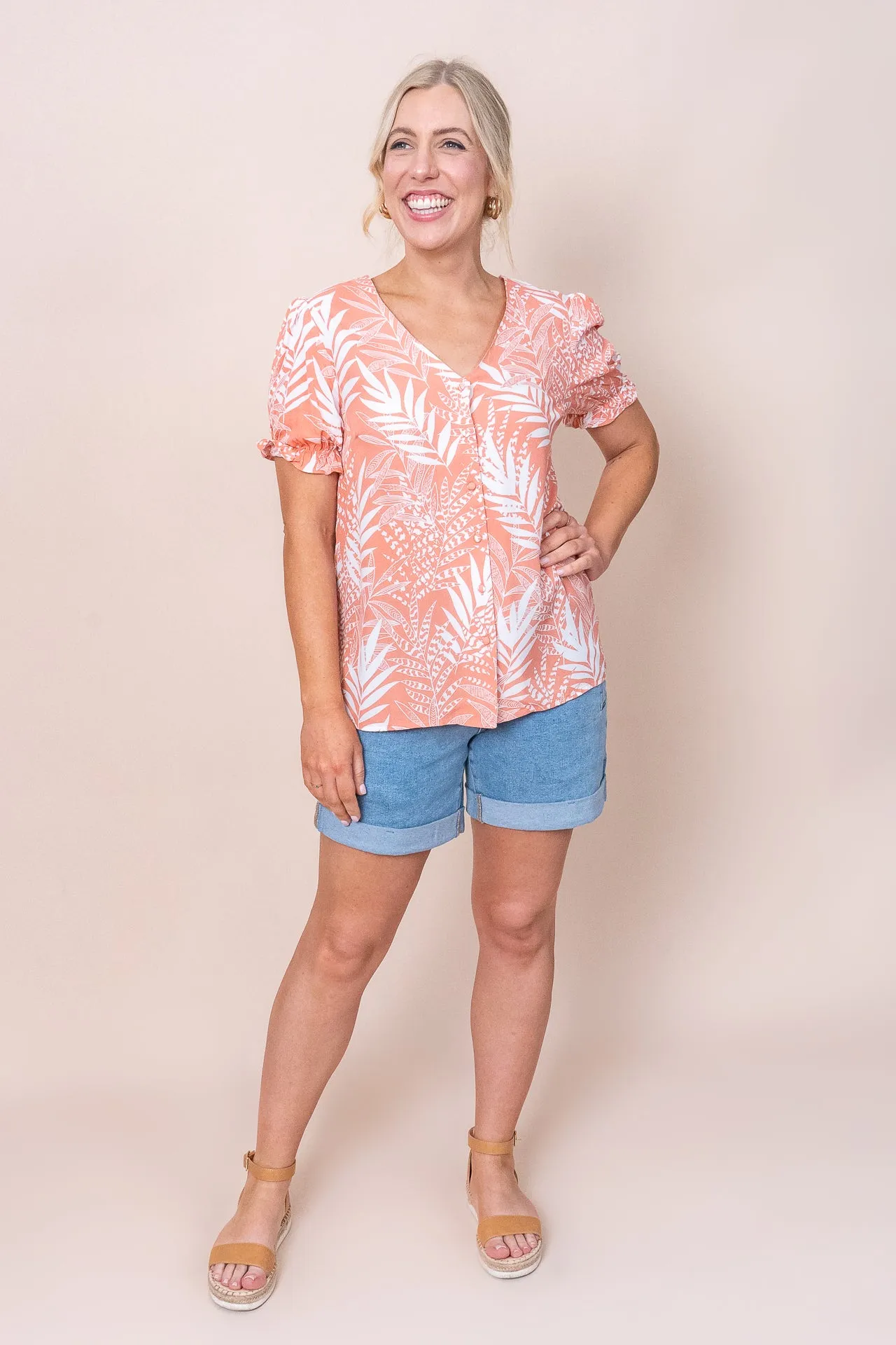 Ivie Top in Coral sold by Always Alice product image thumbnail 3