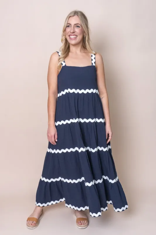 Ziggy Maxi Dress in Navy sold by Always Alice