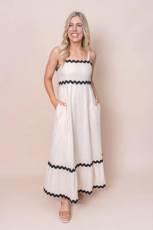 Mira Maxi Dress in Nougat sold by Always Alice