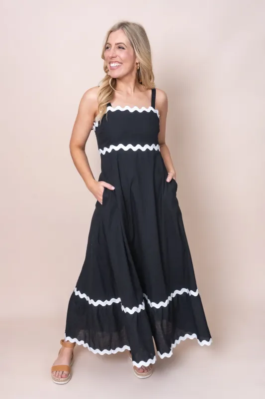 Mira Maxi Dress in Black sold by Always Alice