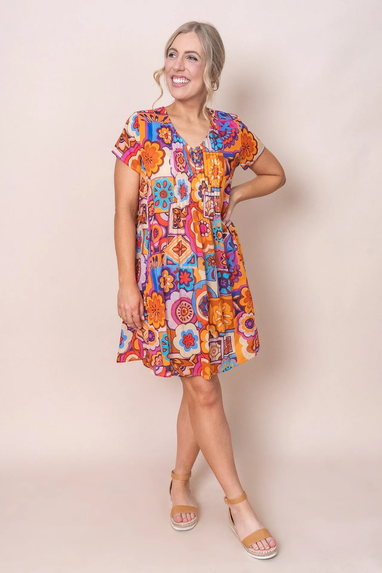 Kelsey Dress in Orange Multi - Final Sale sold by Always Alice product image thumbnail 2