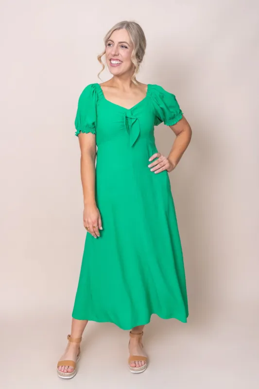 Sienna Midi Dress in Green sold by Always Alice