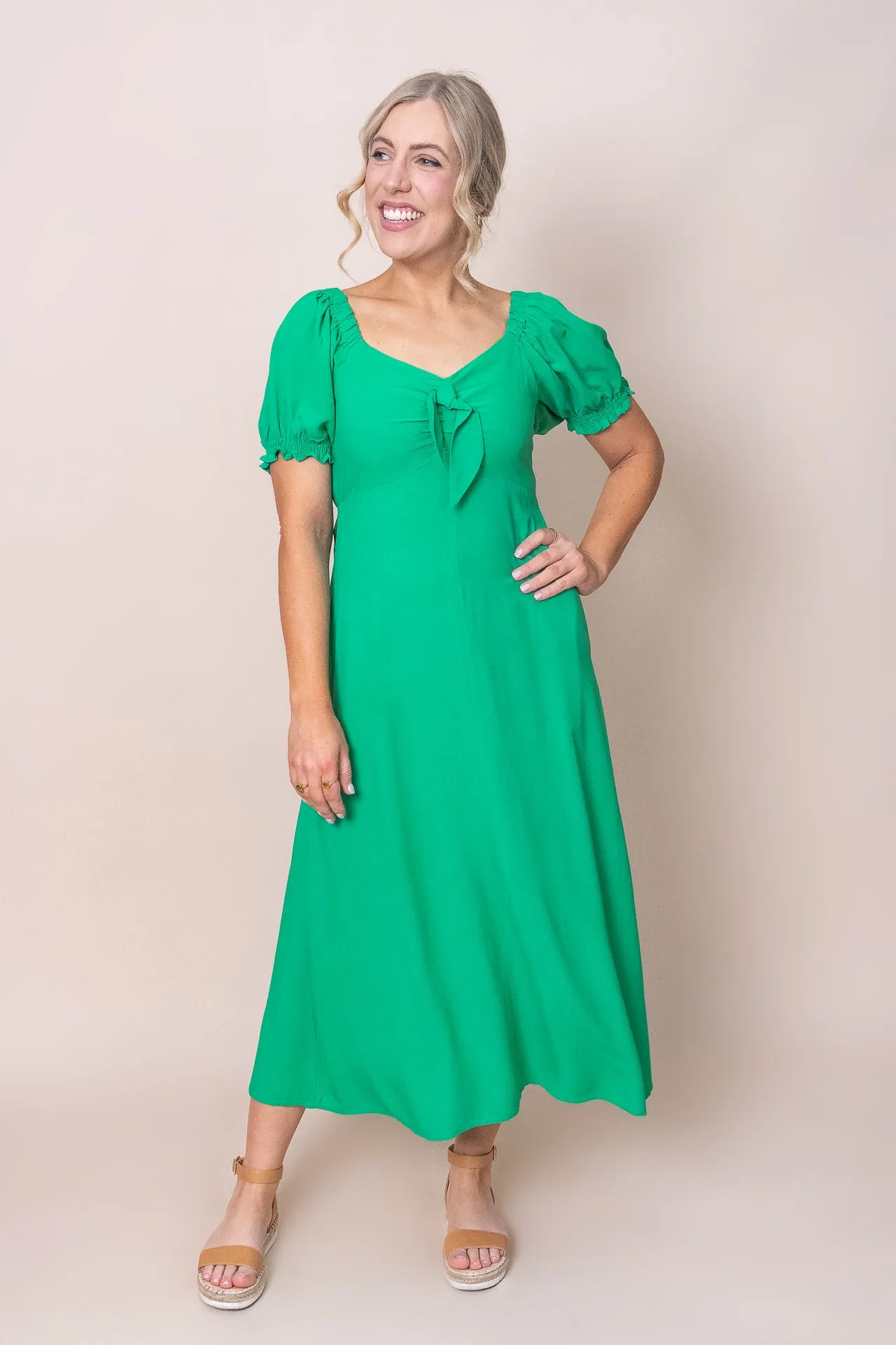 Sienna Midi Dress in Green sold by Always Alice