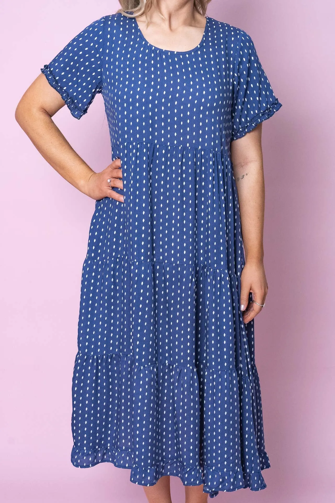 Jensen Midi Dress in Navy sold by Always Alice product image thumbnail 5