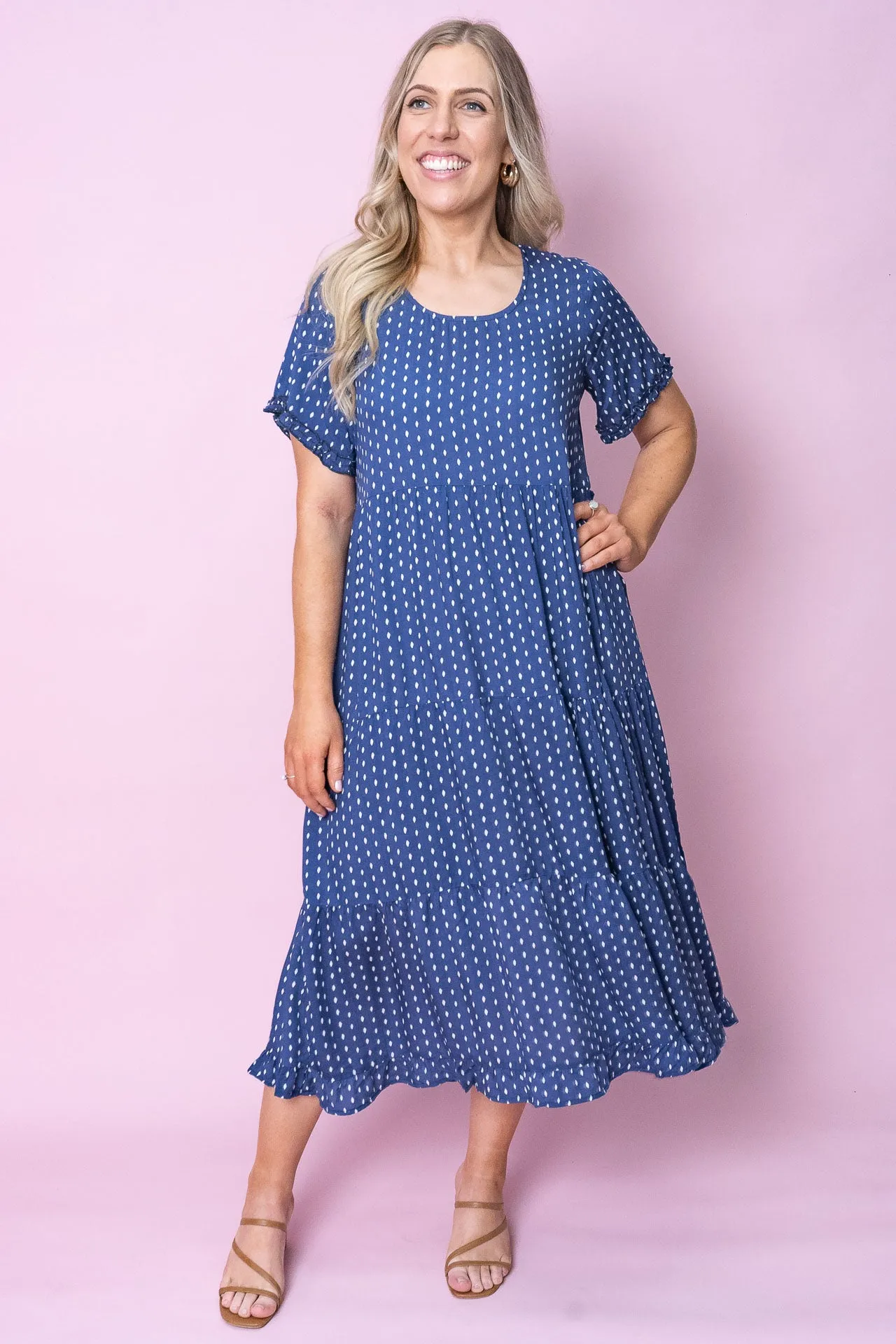 Jensen Midi Dress in Navy sold by Always Alice