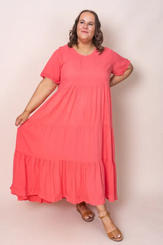 Verina Midi Dress in Watermelon sold by Always Alice