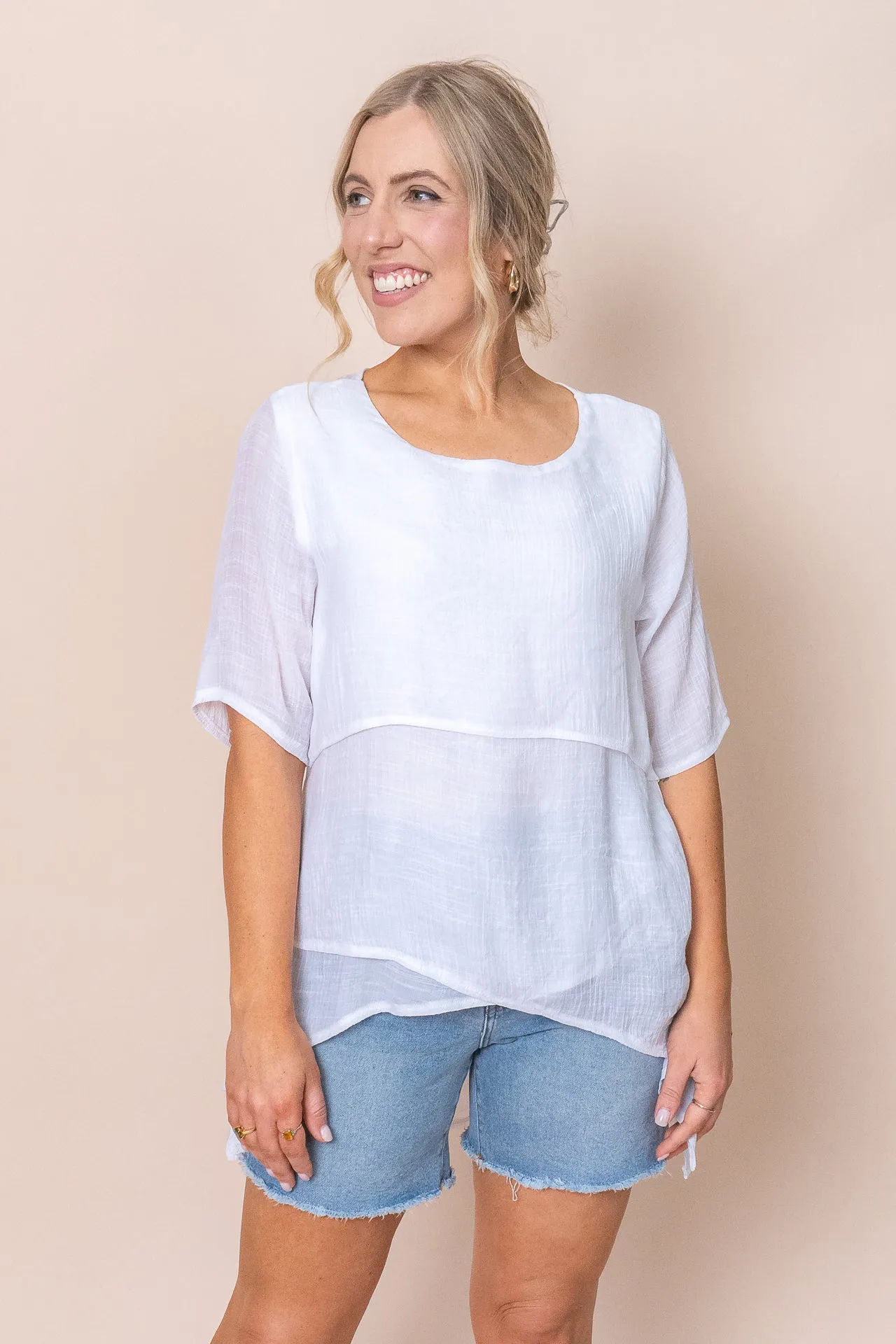 Jayla Top in White sold by Always Alice